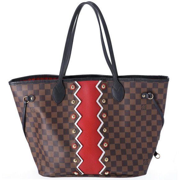Louis Vuitton Neverfull MM Damier Ebene Karakoram Red Limited Edition - Picture 2 of 8